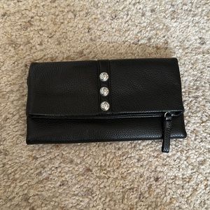 New Brighton Leather Wallet Silver Buttons